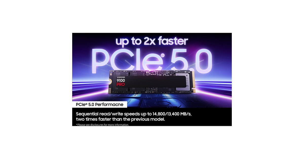 SAMSUNG9100 PRO 1 TB SSD  (MZ-VAP1T0BW, PCIe Gen 5.0 x4, NVMe 2.0)