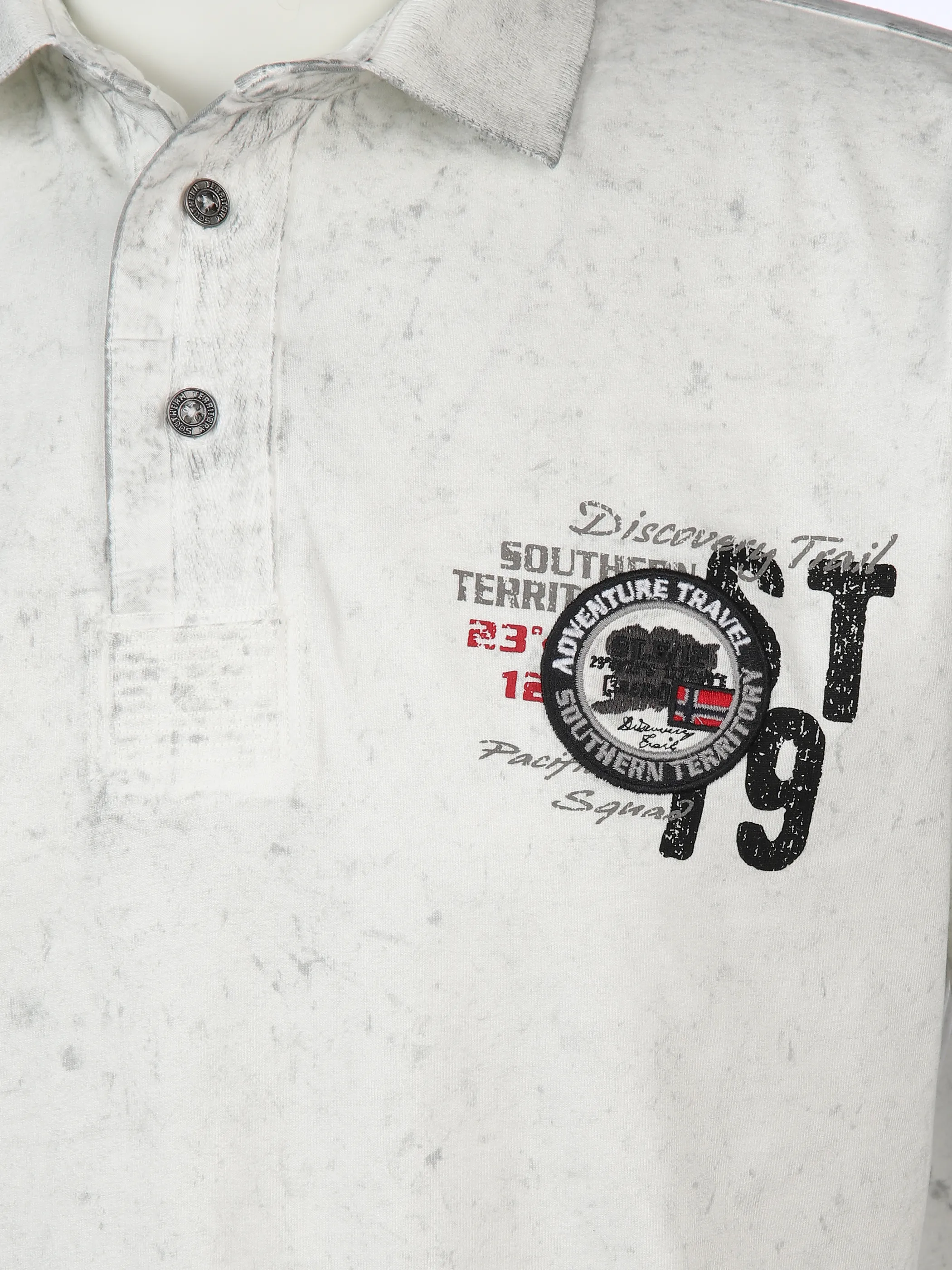 Herren Poloshirt im Used Look