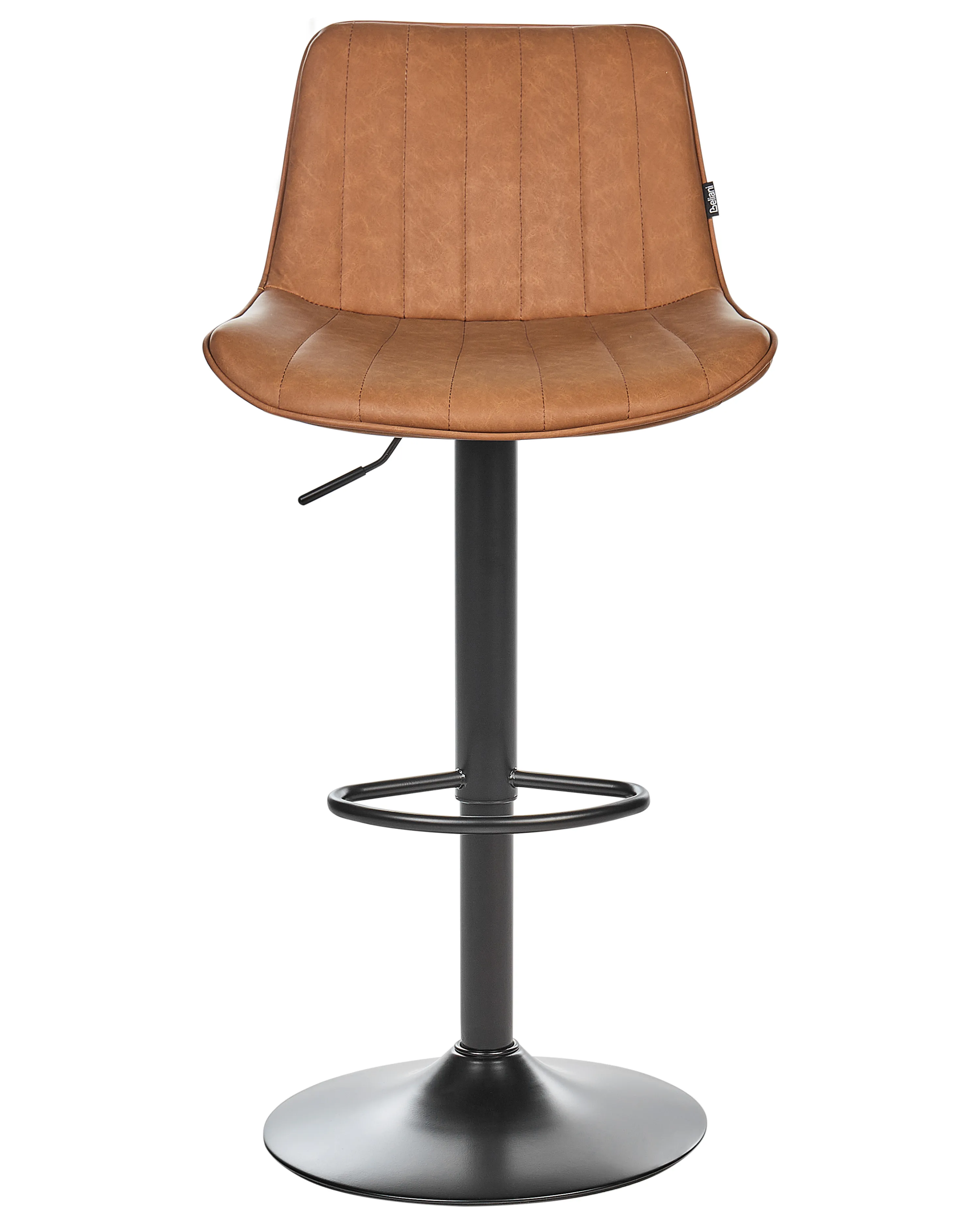 Set van 2 barstoelen DUBROVNIK Kunstleer draaibaar Goudbruin