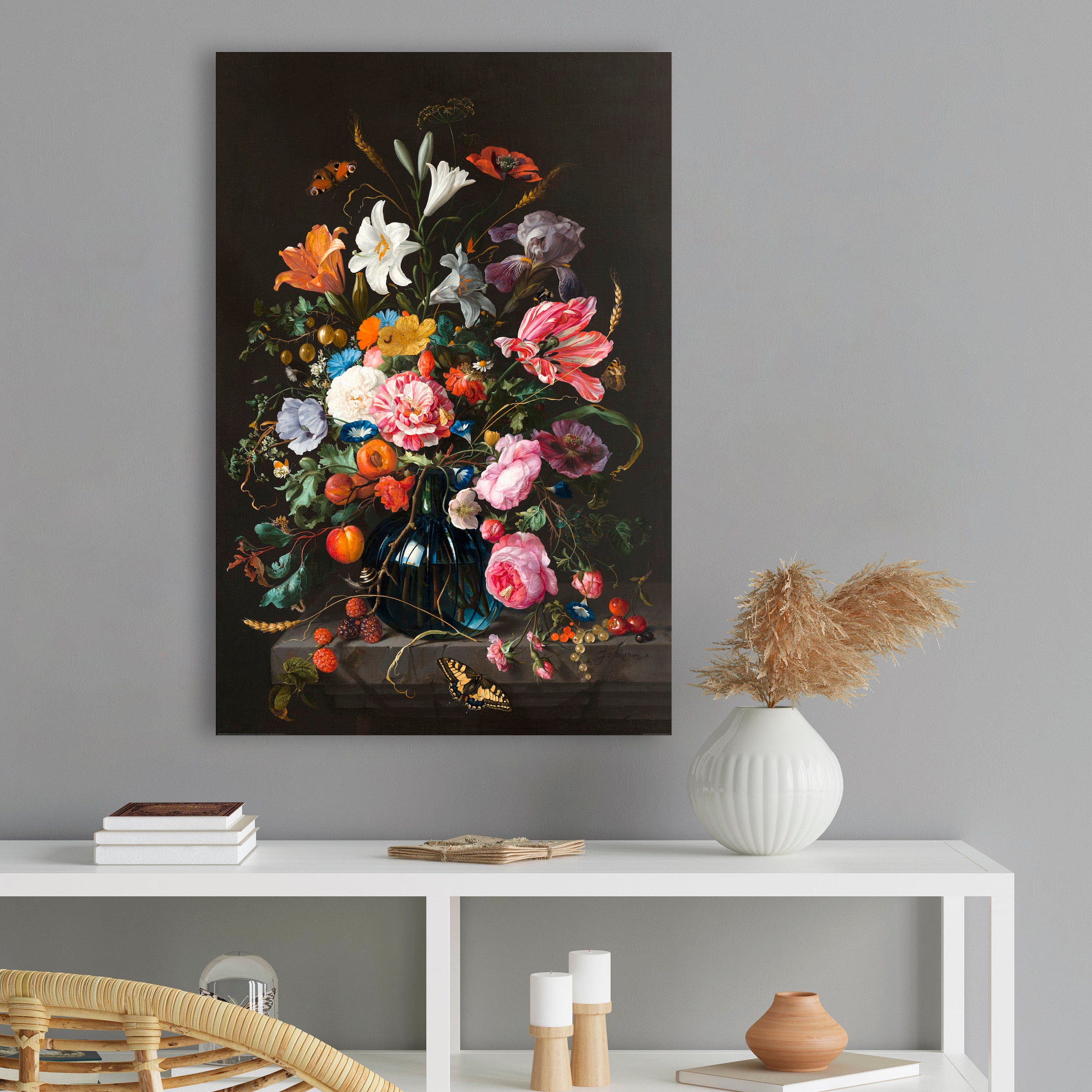 Reinders! Holzbild »Stilleben Blumen in Vase Jan Davidsz de Heem« 1 Stk. tlg.