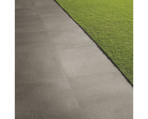 FLAIRSTONE porseleinen terrastegel Zilver gerectificeerde rand 60 x 60 x 2 cm