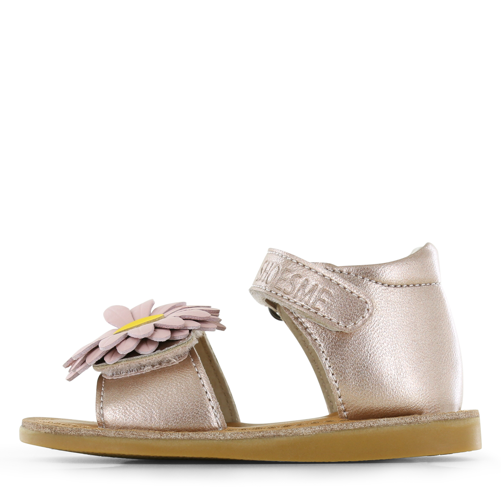 Shoesme rosé sandaal met bloem Metallic, Microfiber leer | Meisjes schoenen