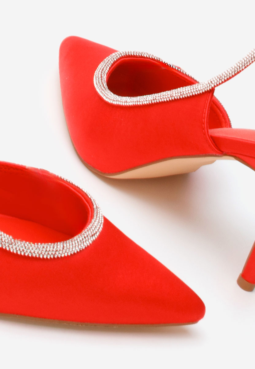 Chaussures stiletto slingback rouges Jeyce