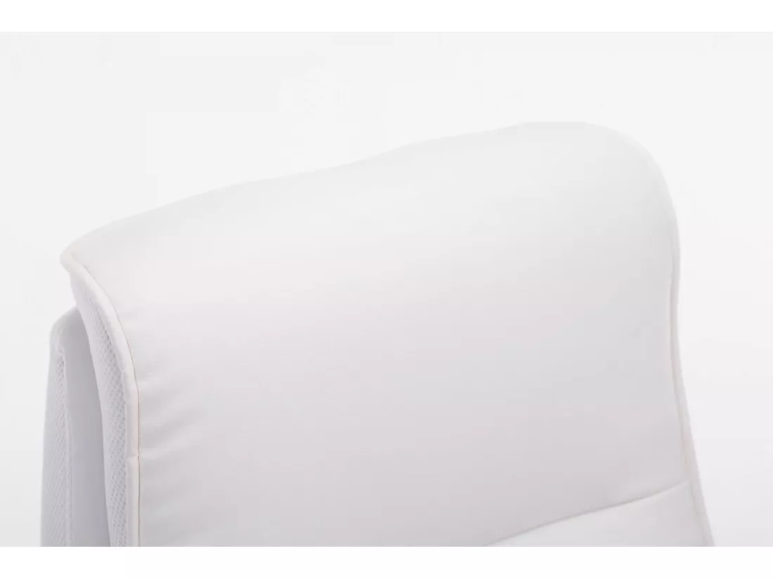 Chaise de bureau - Similicuir & Plastique - Blanc - BIG Villach
