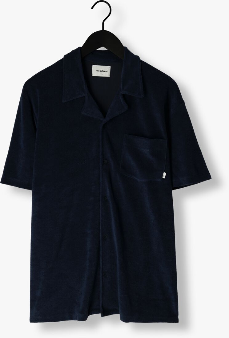 WOODBIRD donkerblauwe woodbird polo mays towel shirt