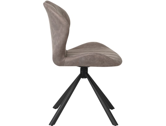 CONCEPT1 - Chaise Lot de 4C. Burton pivotante taupe