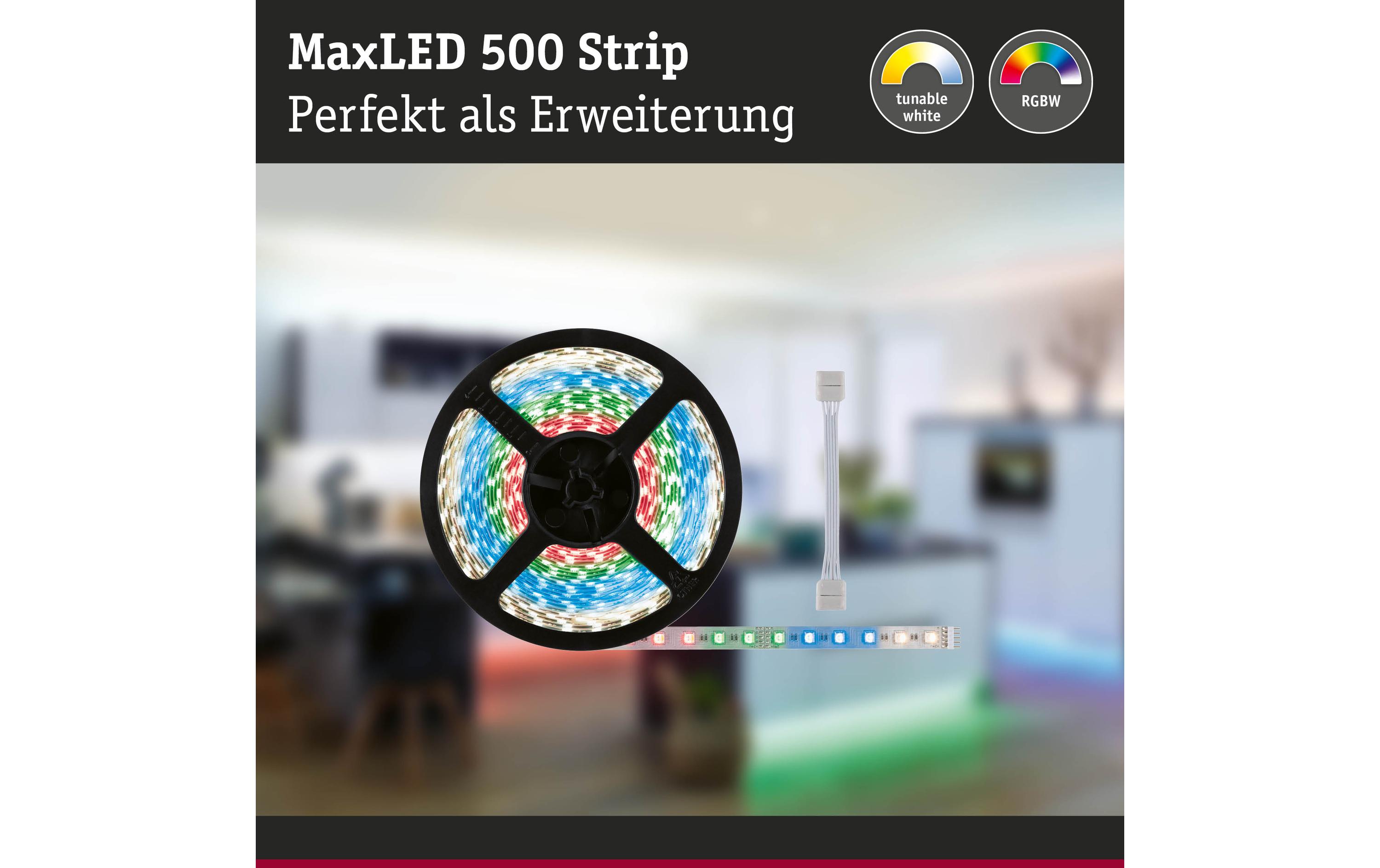MaxLED 500 LED Strip RGBW inkl. Adapterkabel 10 m<br>Universal-Bandleuchte
