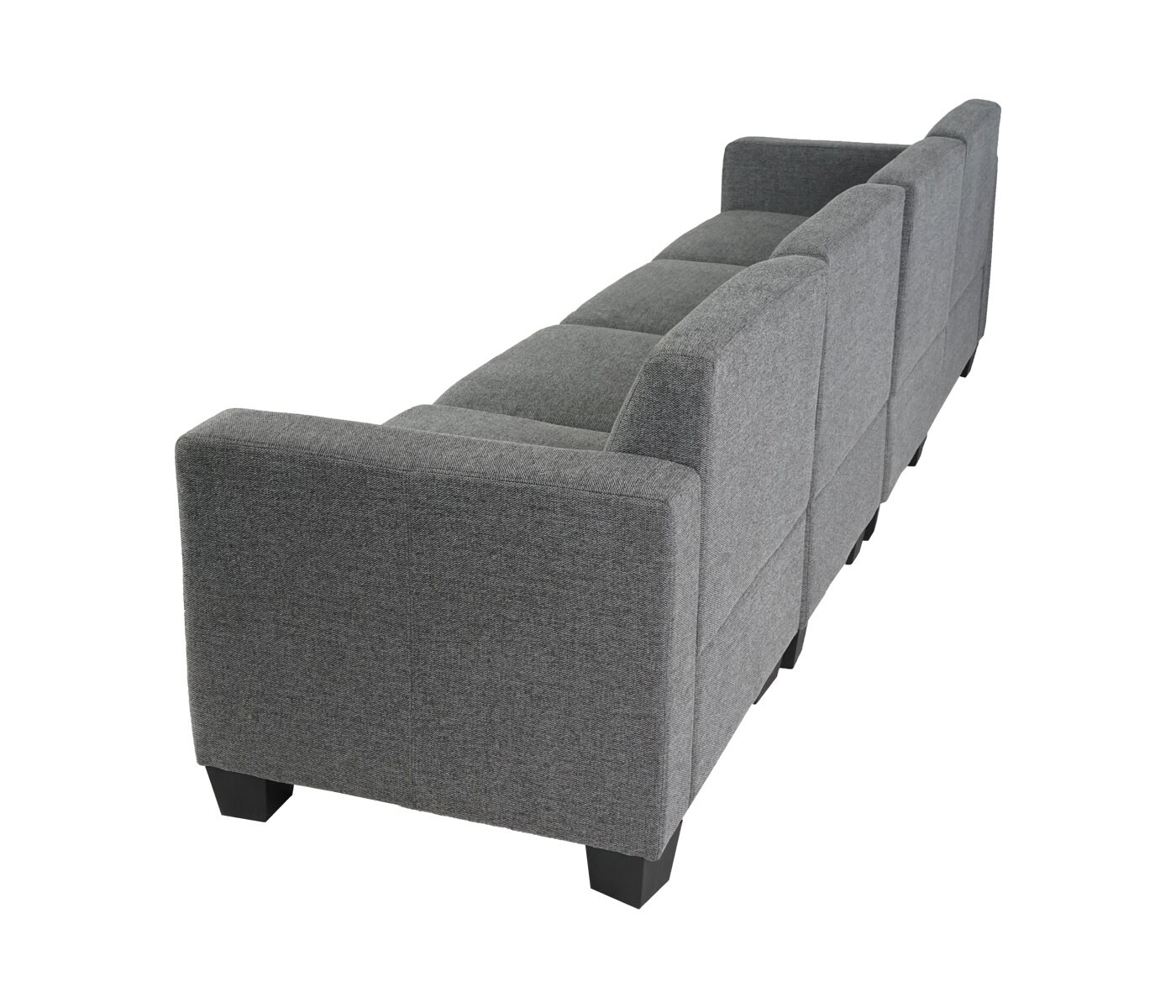 Modular 4-Sitzer Sofa Couch Moncalieri, Stoff/Textil ~ grau