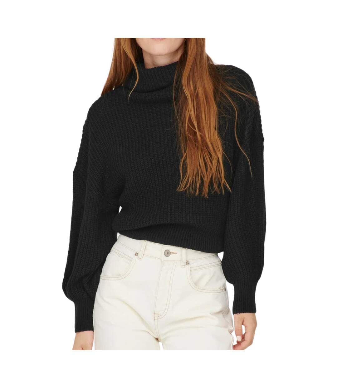 Pull Noir Femme JDY Megan Cowl Neck