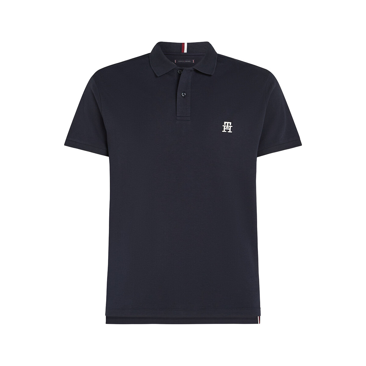 TOMMY HILFIGER<br>Camisa polo reta com logotipo bordado
