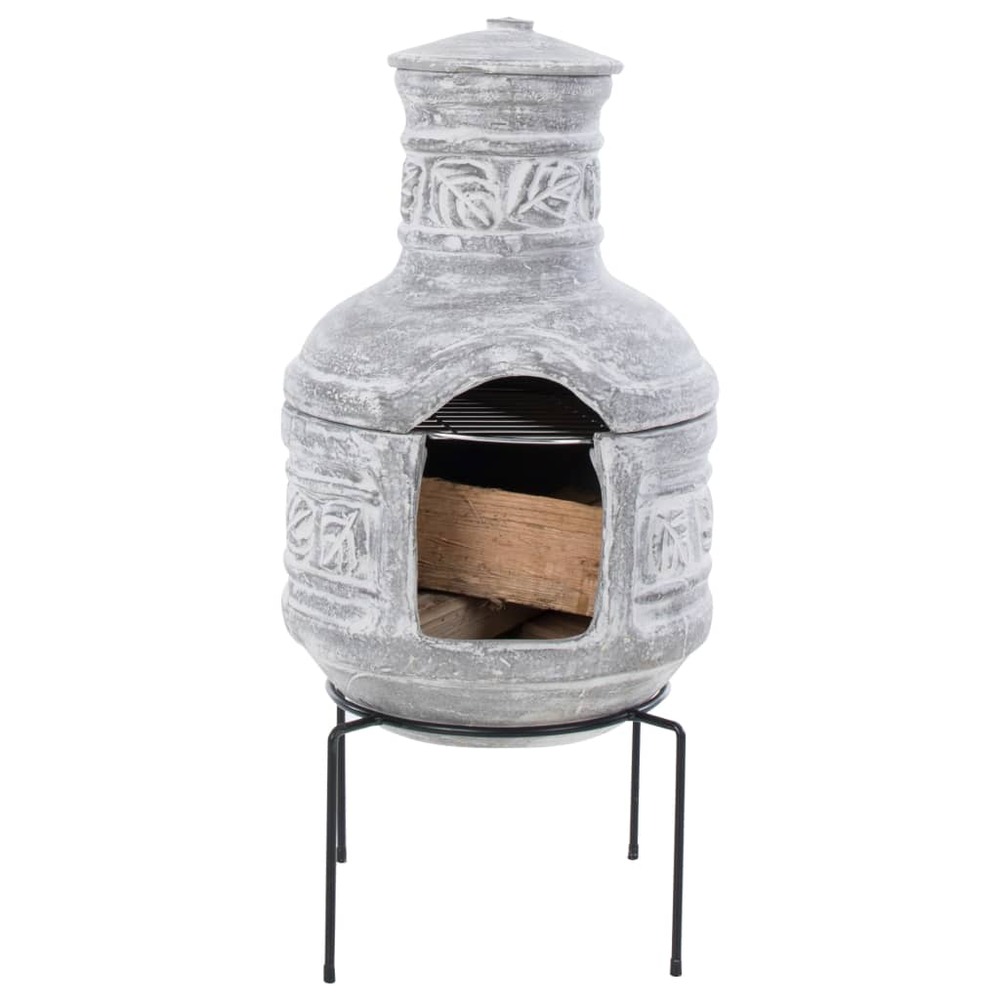 Cheminée acopulco argile gris clair