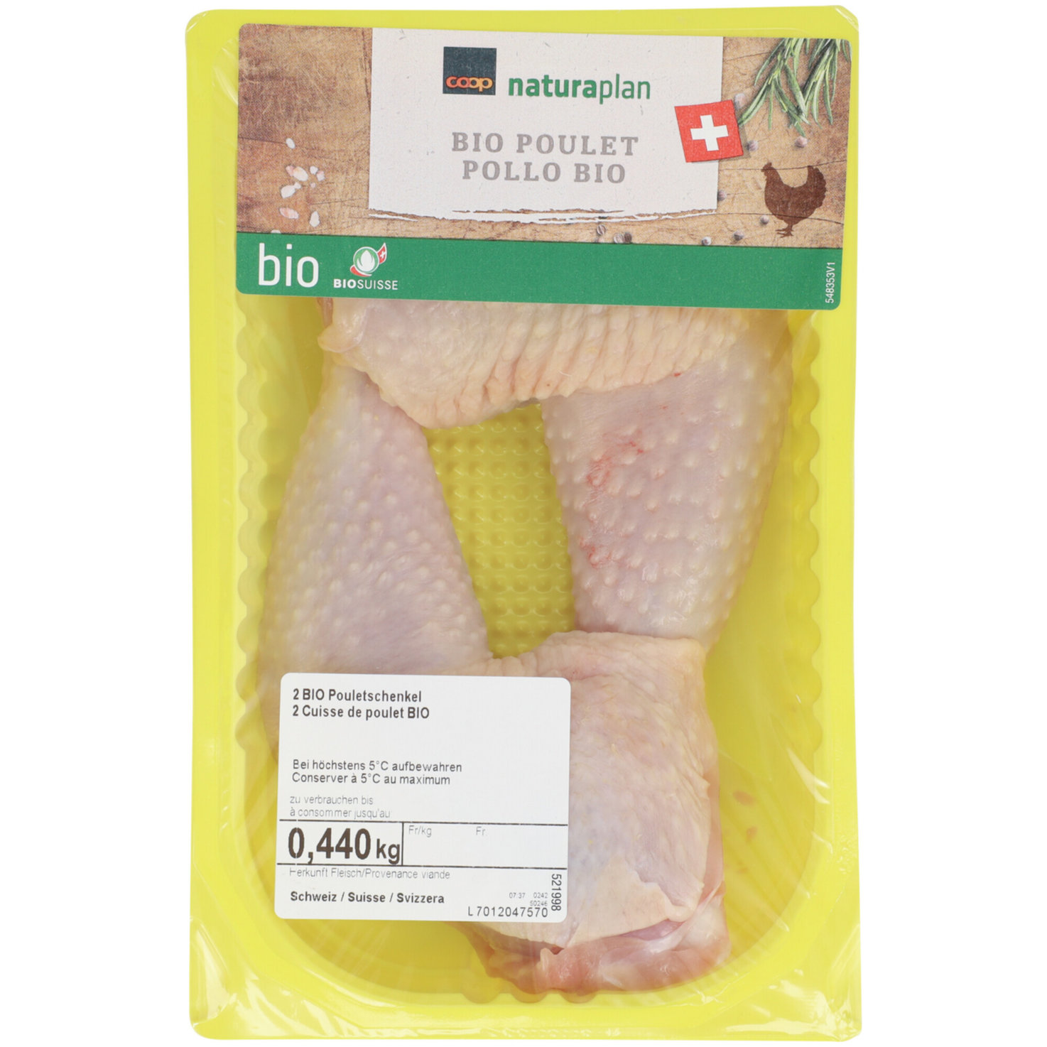 Naturaplan Bio Pouletschenkel 2 Stück ca. 355g