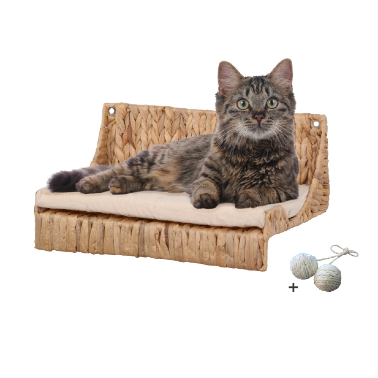 Rohrschneider ® Katzenkletterwand Fenja naturfarben 25 cm, 20 cm, 40 cm