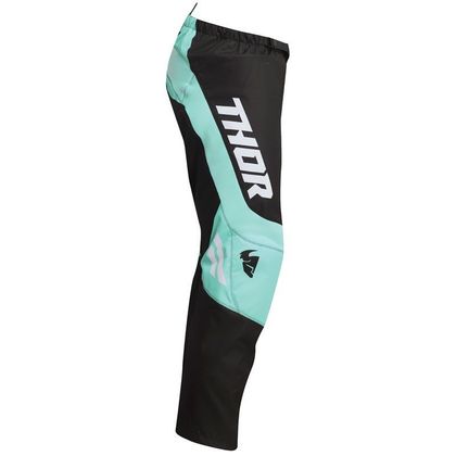 Pantalon cross Thor SECTOR CHEV BLACK MINT ENFANT - Noir