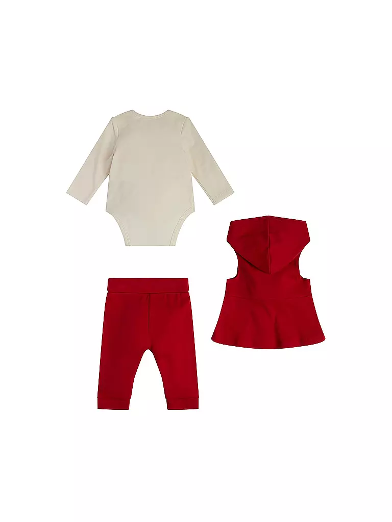 GUESS Baby Set - Body Gilet Hose 3 teilig  X-MAS  rot