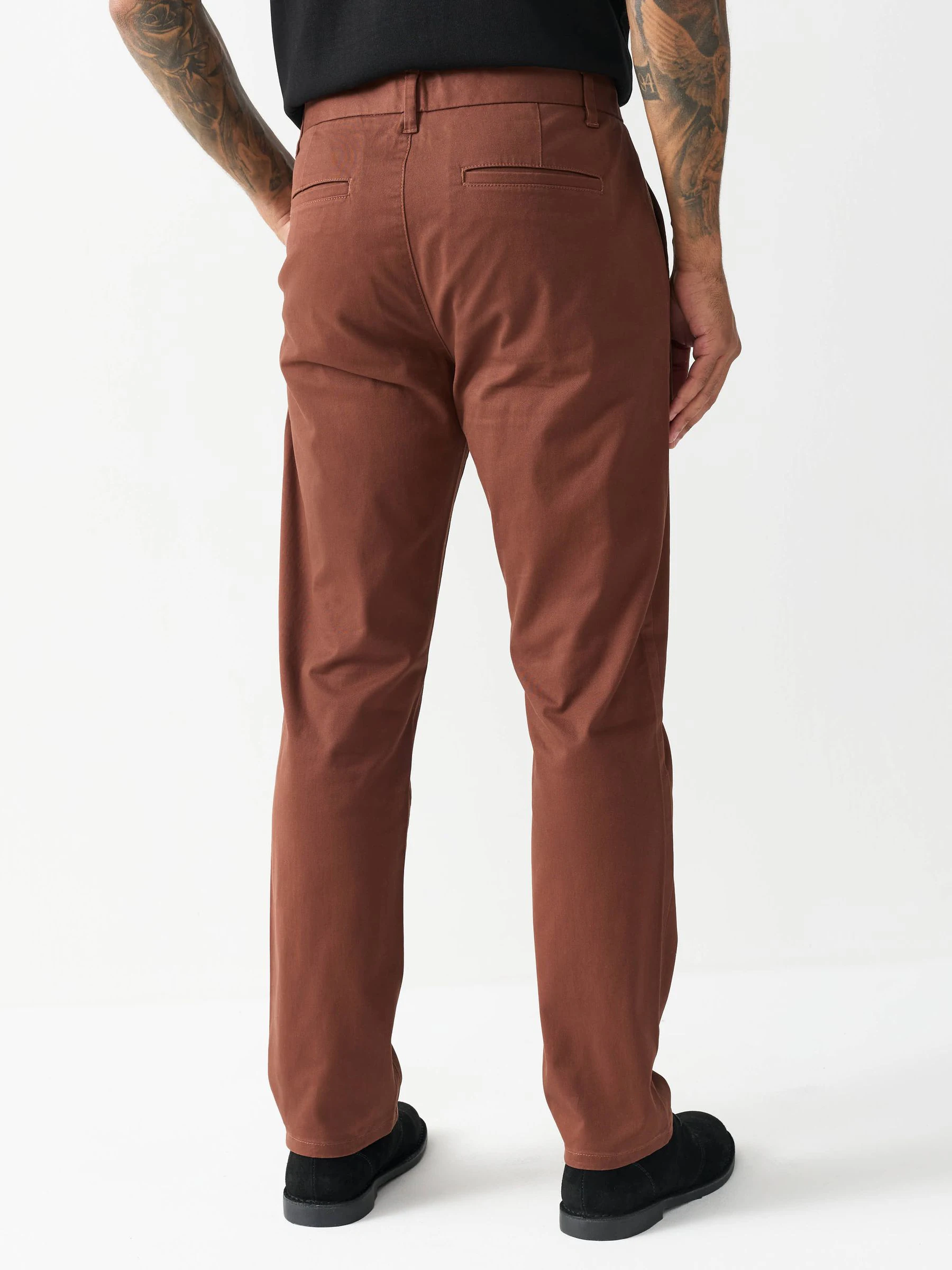 Roestbruin - Slim Fit - Stretchy chino