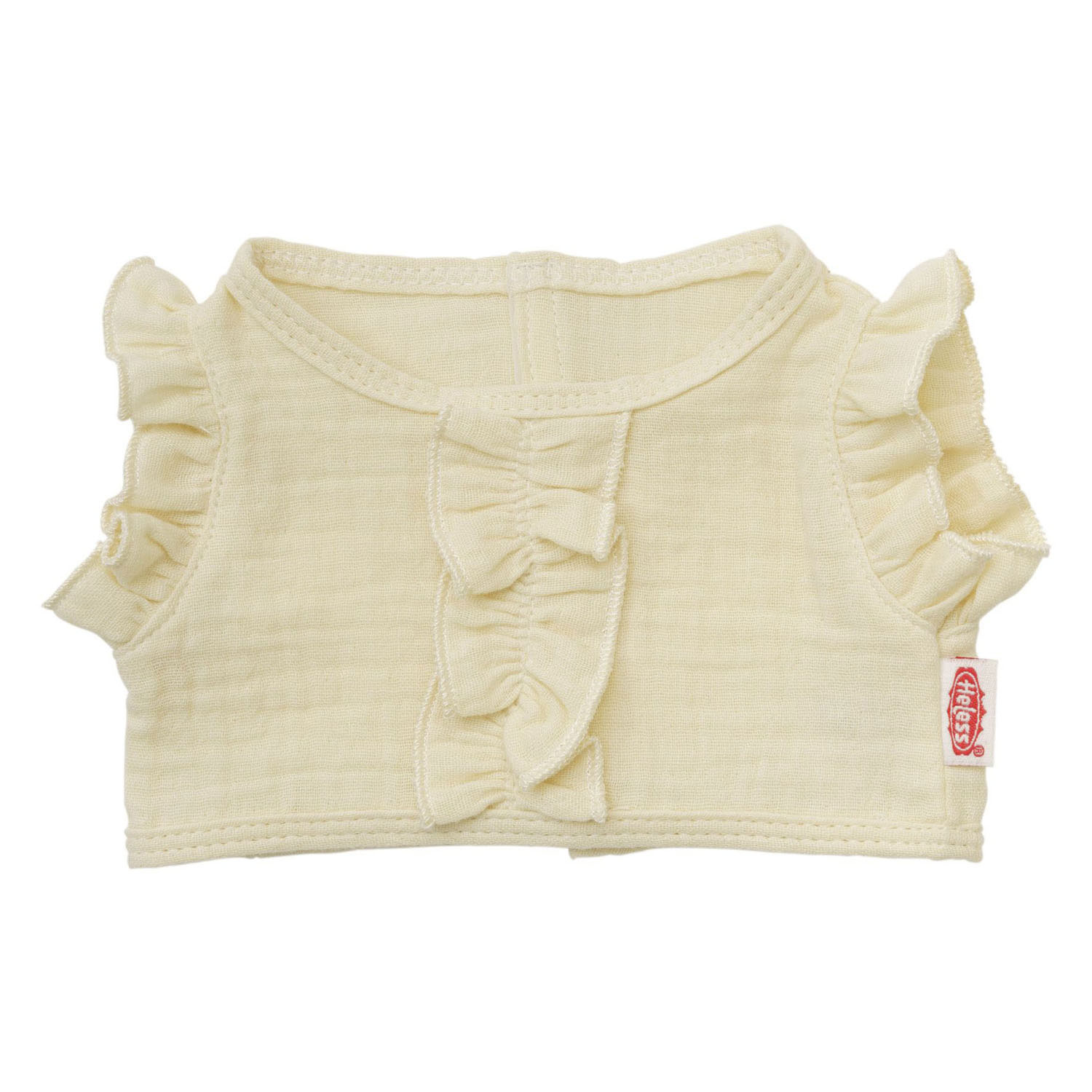 Poppen Wikkelrok Ecru met Ruches, 35-45 cm