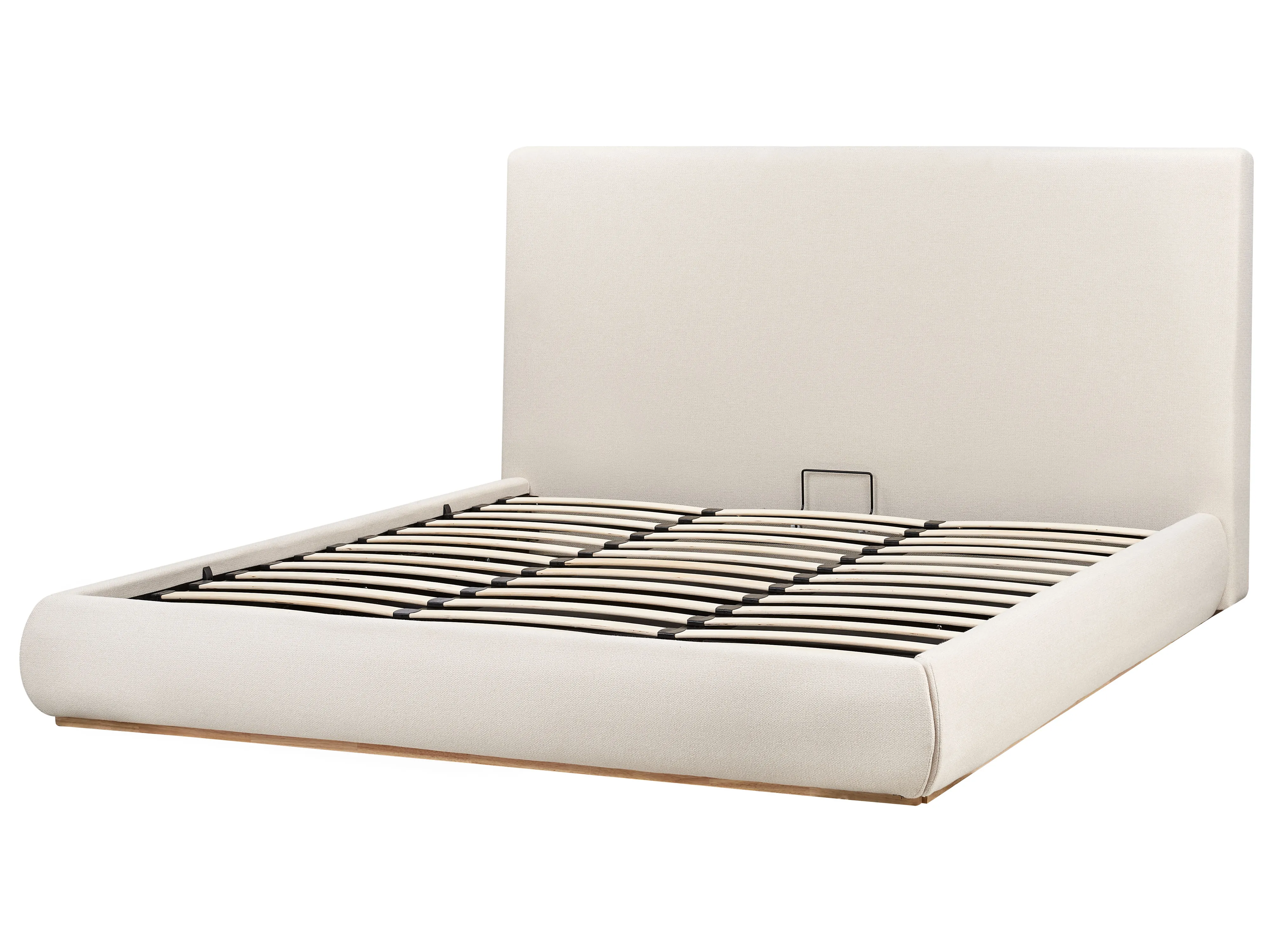 Bed met opbergruimte Stof CAMPAGNE 180 x 200 cm Lichtbeige