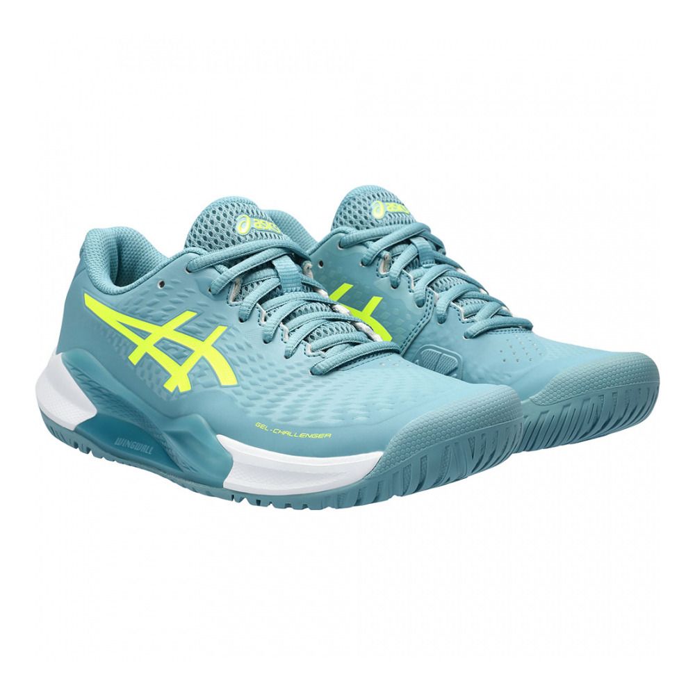 Asics GEL-CHALLENGER 14 - Chaussures de tennis Femme gris blue/safety yellow