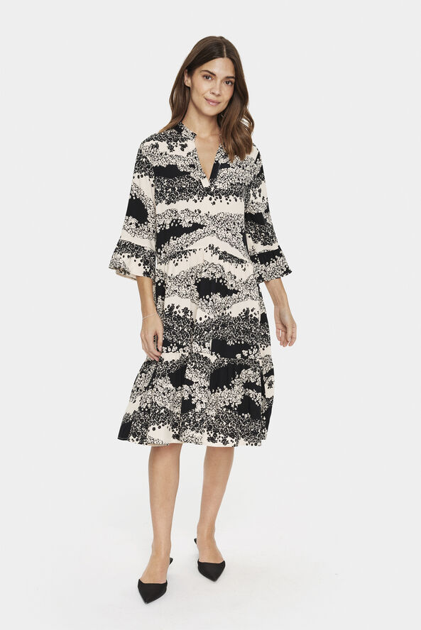 Saint Tropez EdaSZ Dress Black wavy flowers
