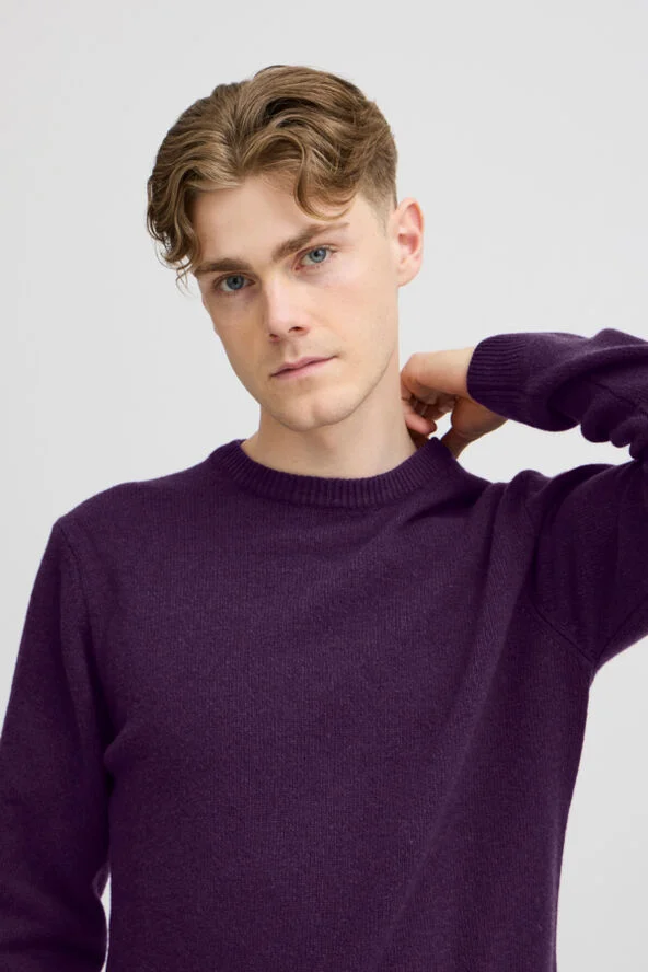 Casual Friday CFKARL crew neck bounty knit Montana grape melange
