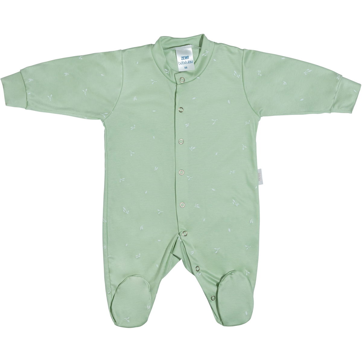 ZewiZewi   Strampler Tencel langarm light green botanic 44