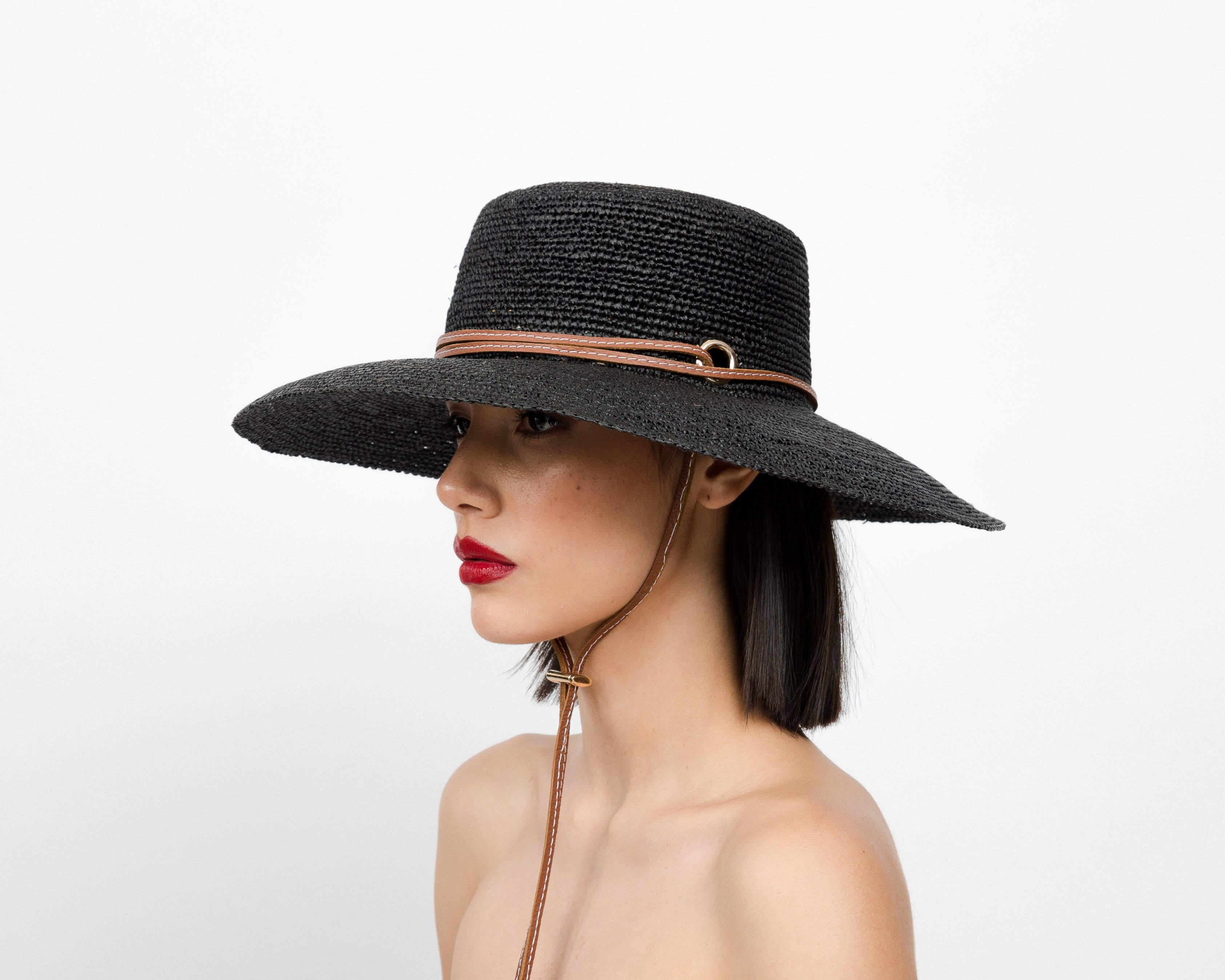 Abat-jour Cordovan Crochet Chapeau à long bord