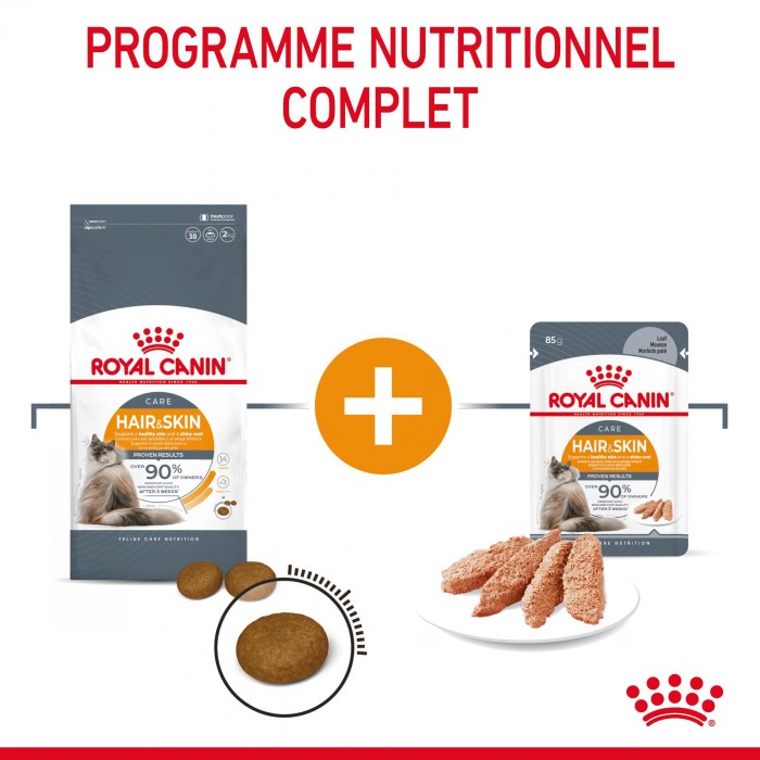 ROYAL CANIN Hair & Skin Care en Mousse – Pâtée pour chat