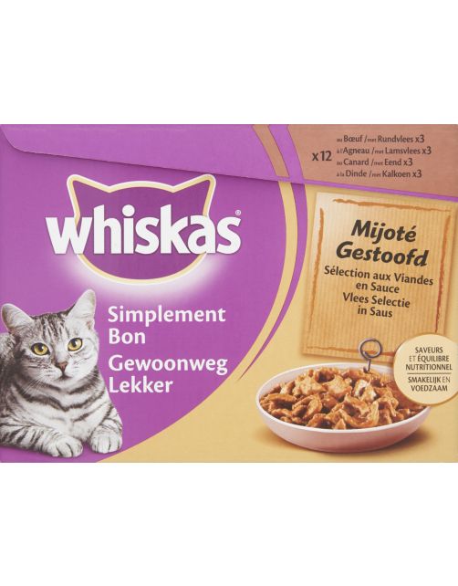 Whiskas Gewoon Lekker 12pack 85 g - Kattenvoer
