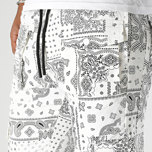 Pantalon Cargo Blanc Bandana