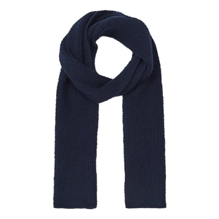 Le Bonnet Amsterdam Echarpe Laine et Angora | Bleu nuit