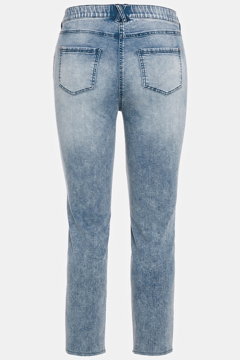 Jeans Sarah, offener Saum, schmales Bein, High Waist