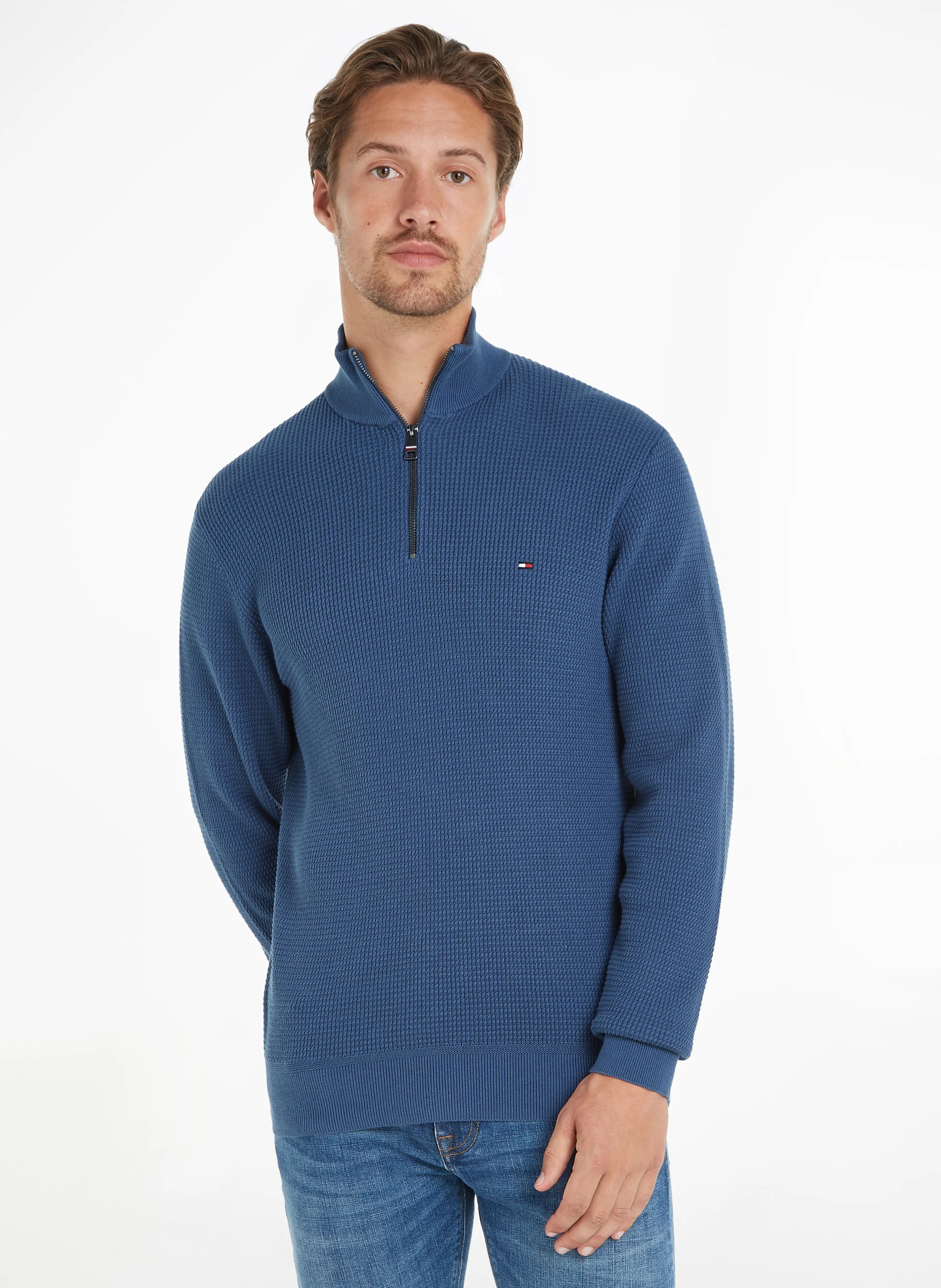 Polo regular-fit en coton organique | Bleu
