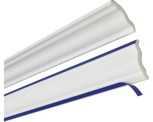 Ricarda XPS zelfklevende wandlijst, 2 stuks, 1,5 m, 40 x 45 mm