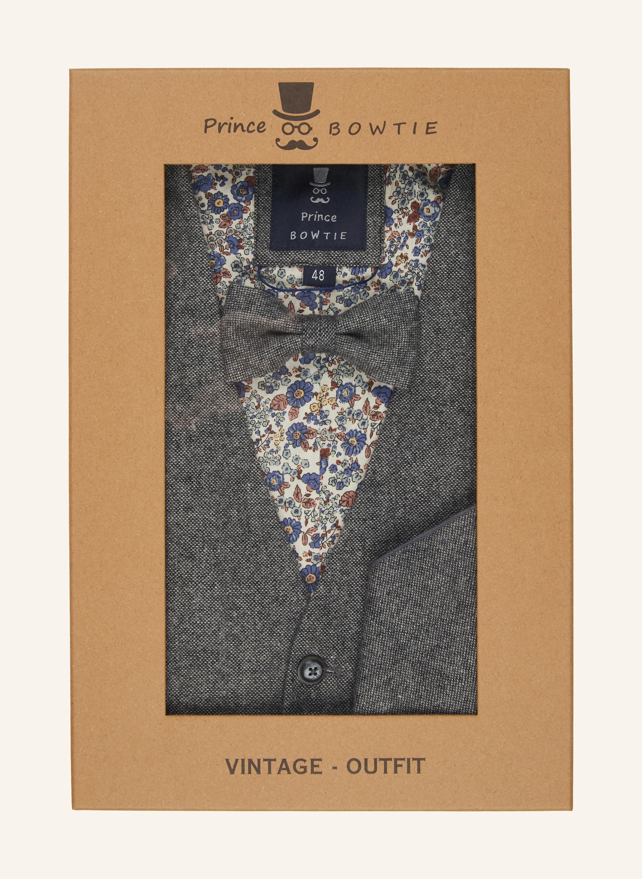 Prince BOWTIE Set: Anzugweste, Fliege und Einstecktuch