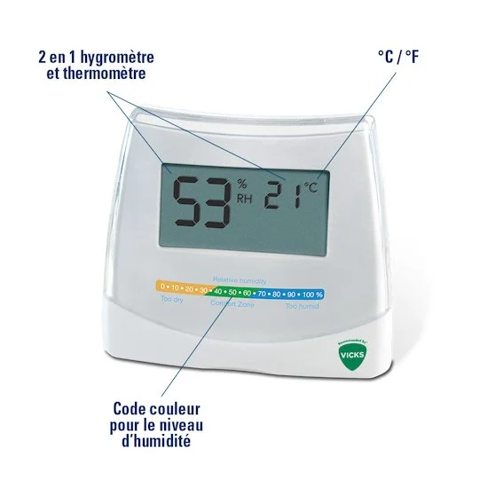 Hygromètre et thermomètre 2 en 1   de               Vicks