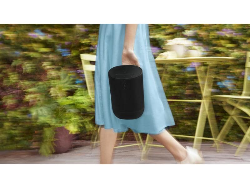 Sonos Smart Speaker Move 2 Schwarz Komplett überarbeiteter, leistungsstarker Smart Speaker