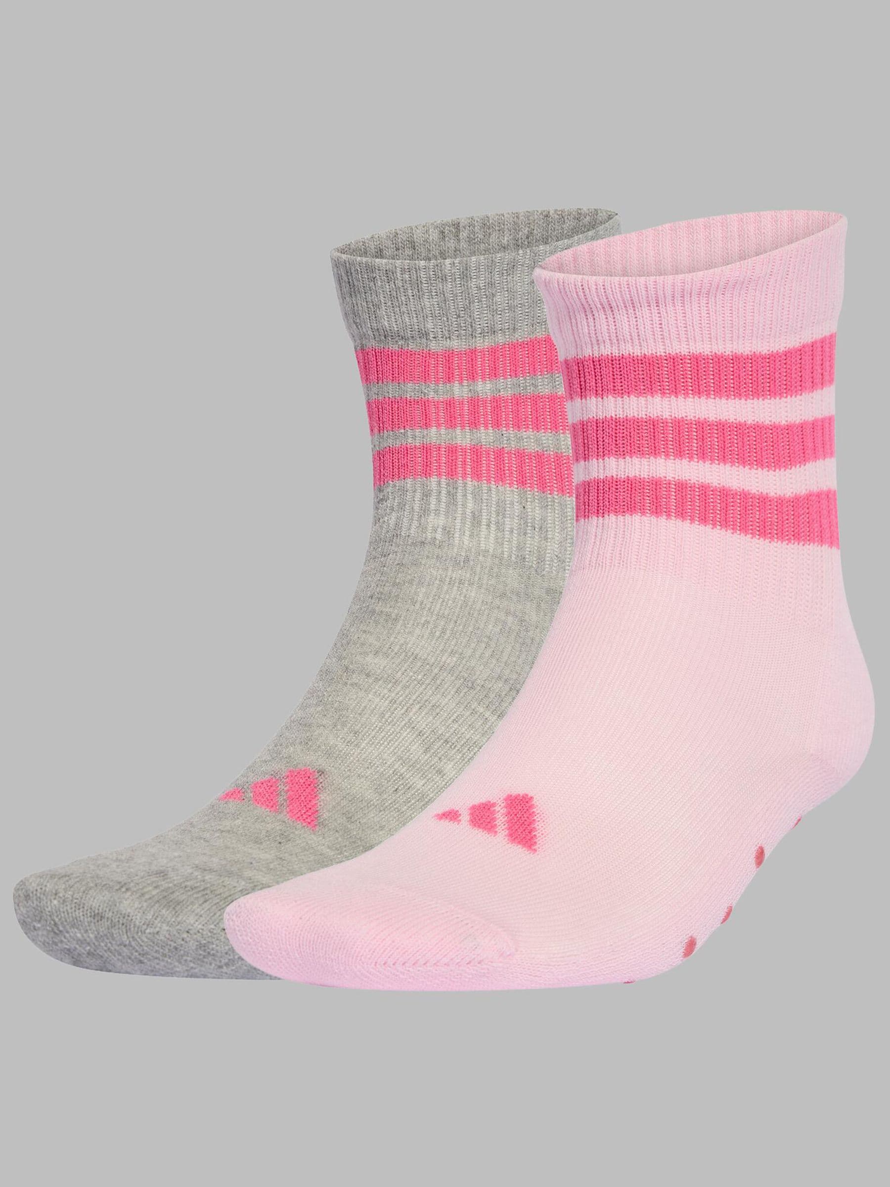 Roze - adidas Infant Anti Slip 2 Pack Socks