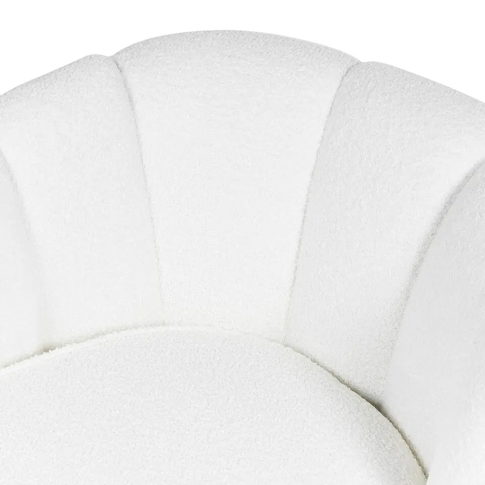 ALLIER - Chaise longue - Off-white - Rechterzijde - Bouclé