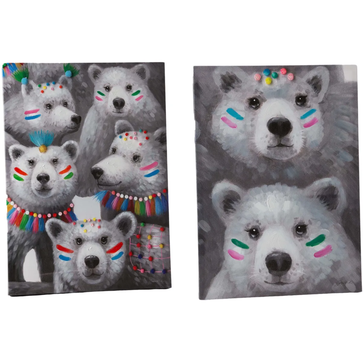 Amadeus Ours Apaches - Lot de 2 - 50 x 70 cm