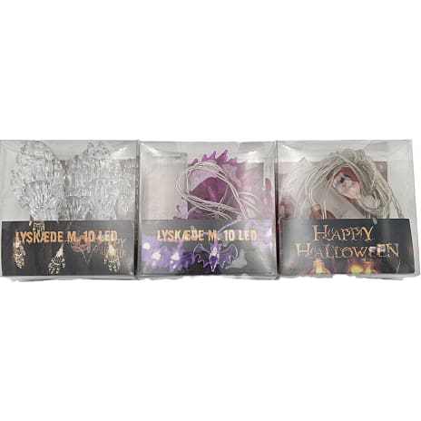Halloween lyskæde 10 LED - flere varianter - assorteret