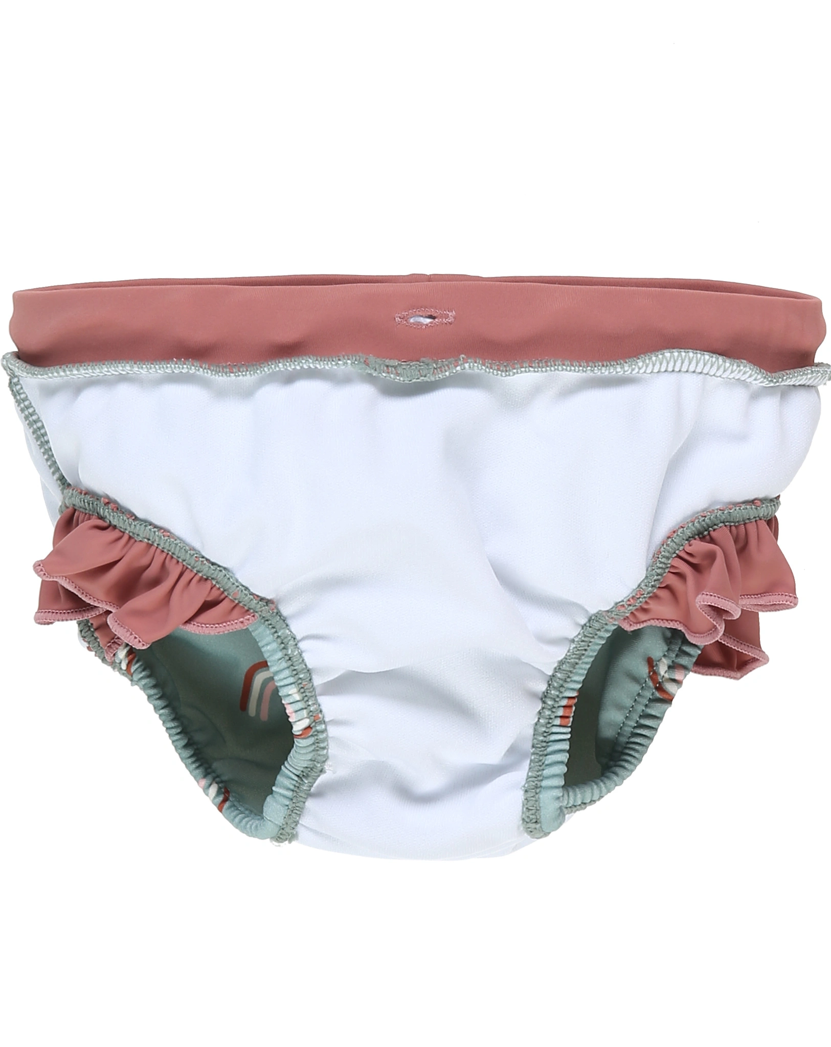 Badehose REGENBOGEN mit Windeleinsatz in grün