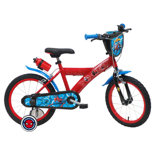 Bicicleta infantil do Homem-Aranha de 16 polegadas para crianças de 5 a 7 anos.