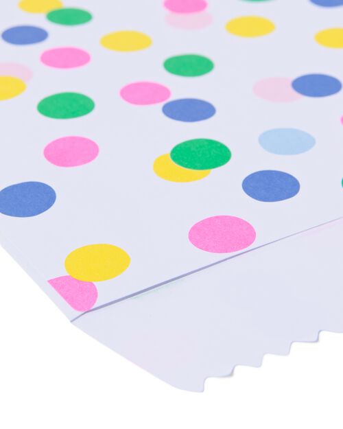 6 sacs cadeaux en papier 16x12/22x17/31x21 confetti
