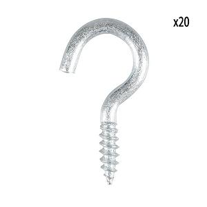 CROCHET A VIS ACIER ZINGUE 2.5X25MM 20PCS