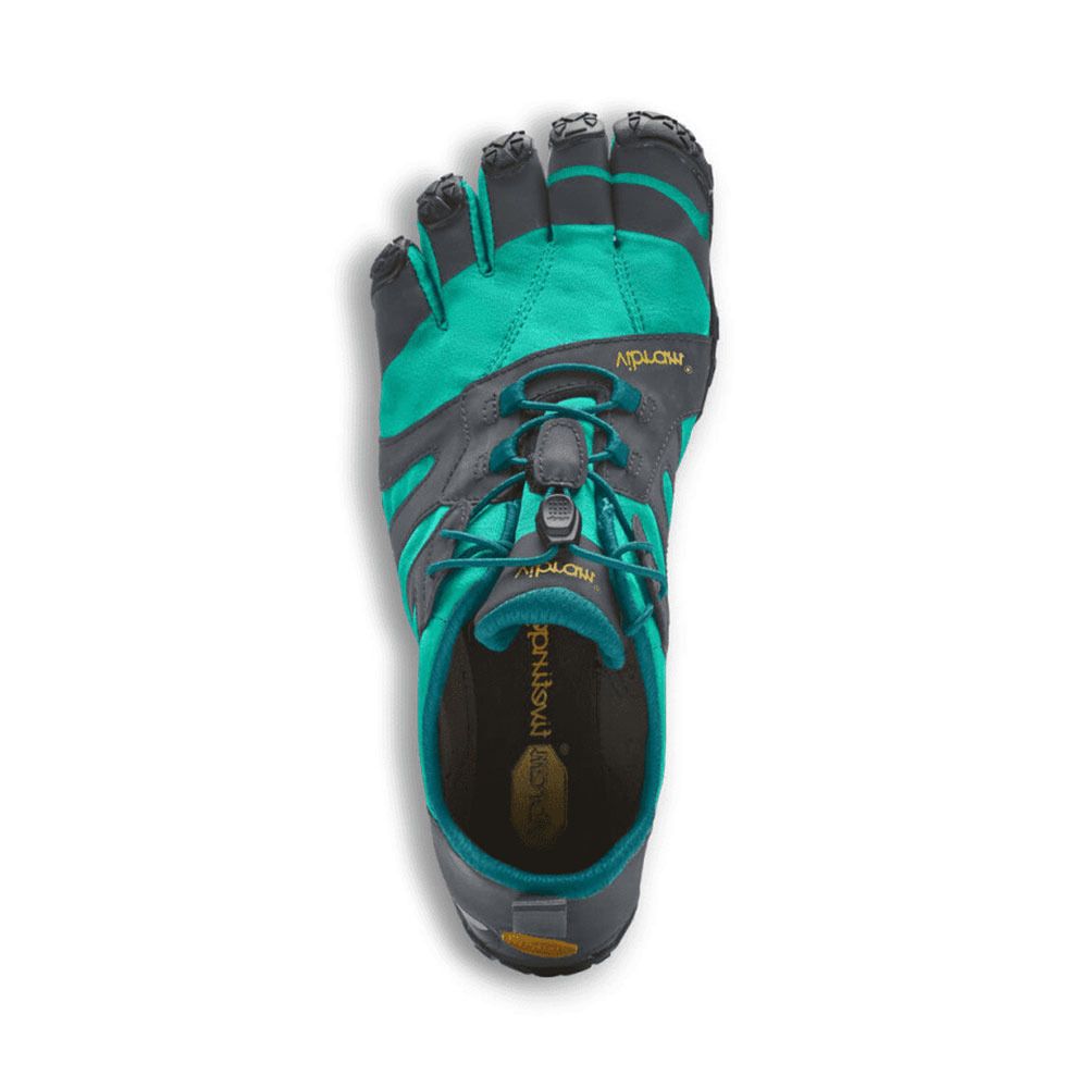 Five Fingers V-TRAIL 2.0 - Chaussures trail Femme bleu/vert