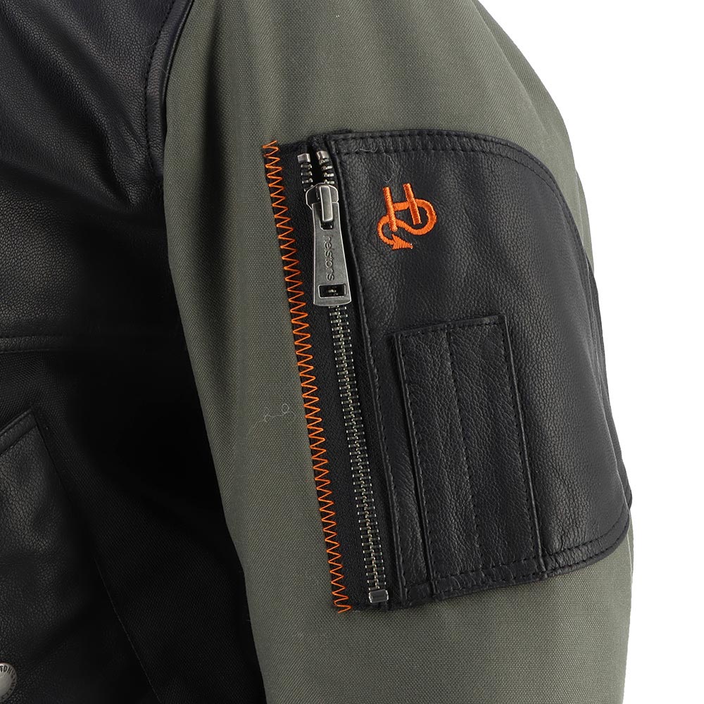 Helstons - Blouson femme H-Bomb Noir / Kaki