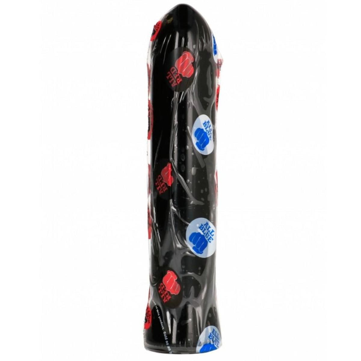 All Black XXL Dildo mit runder Spitze, 22cm