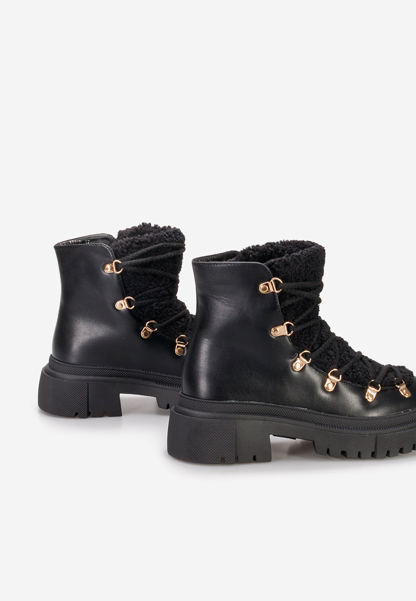 Bottines doublées femme noires Sherpa