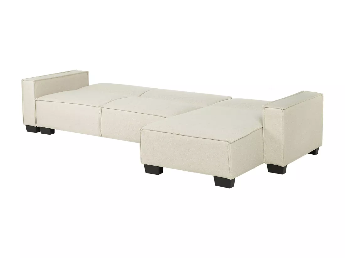 - Canapé Angle à droite - Romedal - Tissu, Beige